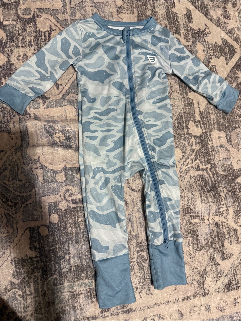 Burlebo Seaside Camo Zip All-In-One 3-6m